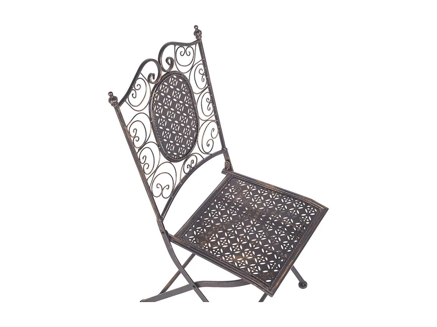Set di 2 sedie da giardino BORMIO Pieghevole Metallo Nero