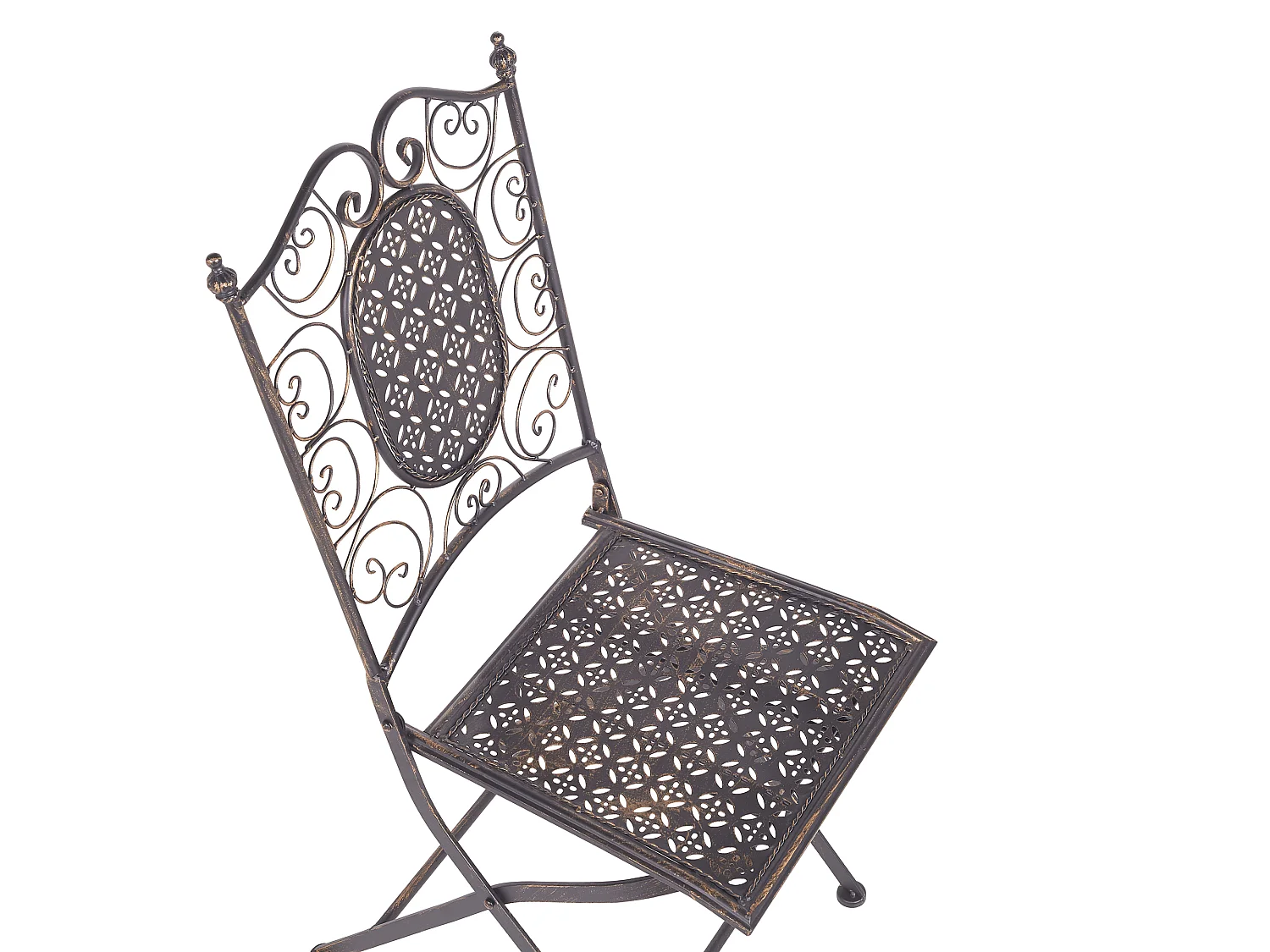 Set di 2 sedie da giardino BORMIO Pieghevole Metallo Nero