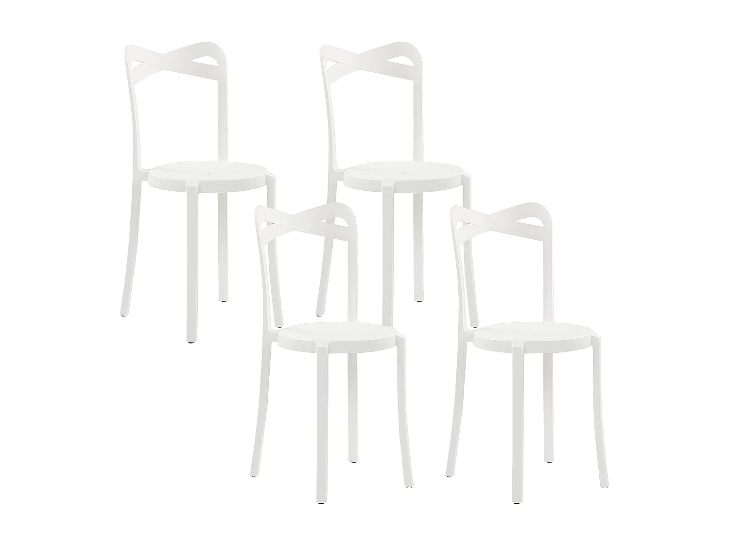 Set di 4 sedie da giardino CAMOGLI Bianco