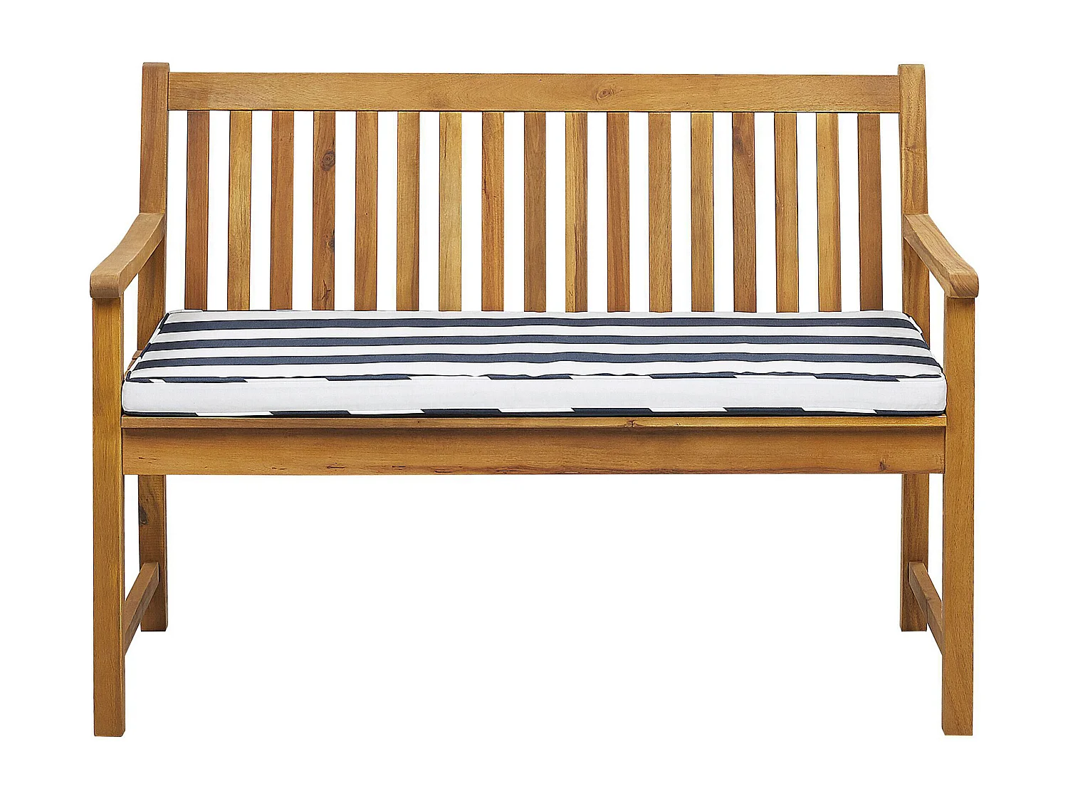 Tuinbank met zitkussen VIVARA 120 cm Gecertificeerd acaciahout Marineblauw