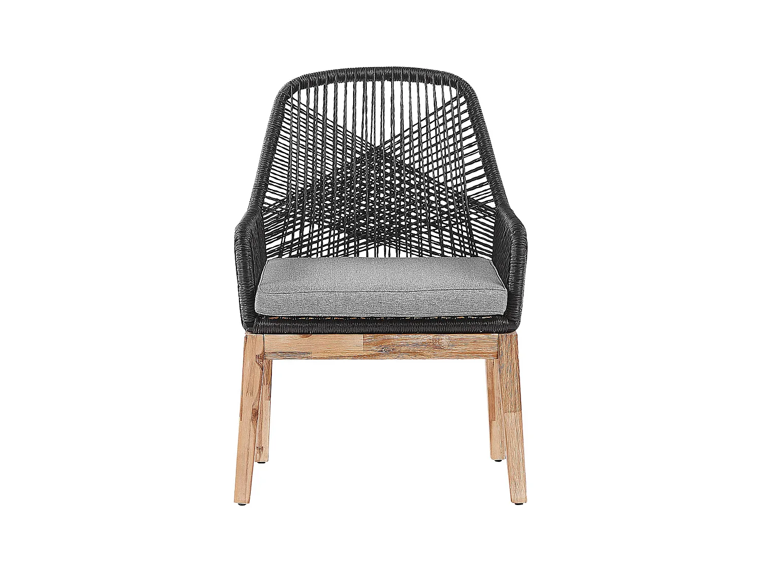 Lot de 2 chaises de jardin avec coussins OLBIA Matière synthétique Noir