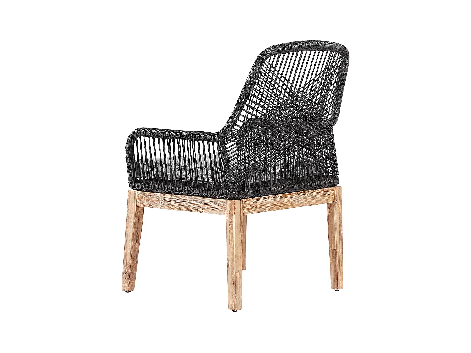 Lot de 2 chaises de jardin avec coussins OLBIA Matière synthétique Noir