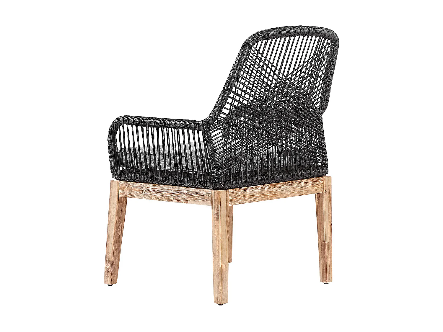 Lot de 2 chaises de jardin avec coussins OLBIA Matière synthétique Noir