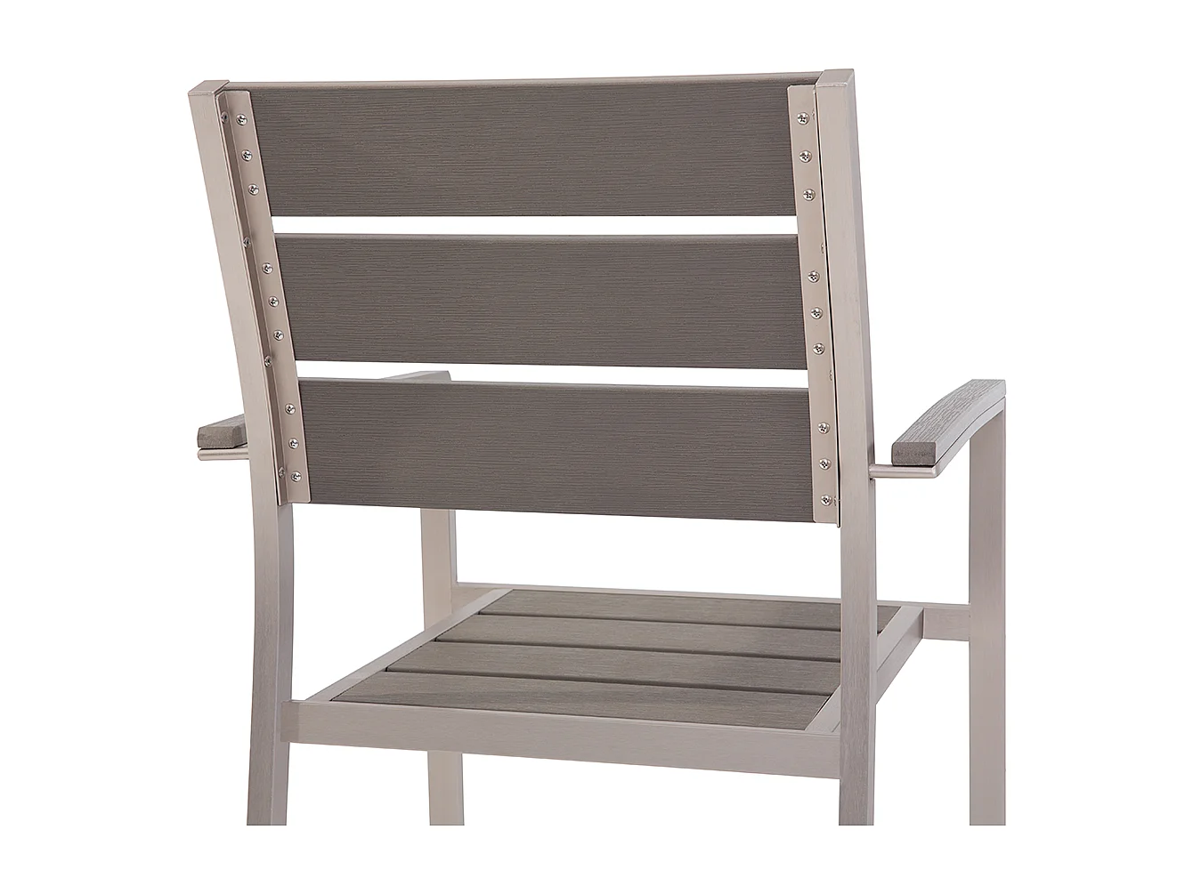 Gartenstuhl 6er Set grau Zeitloses Design stapelbar Vernio