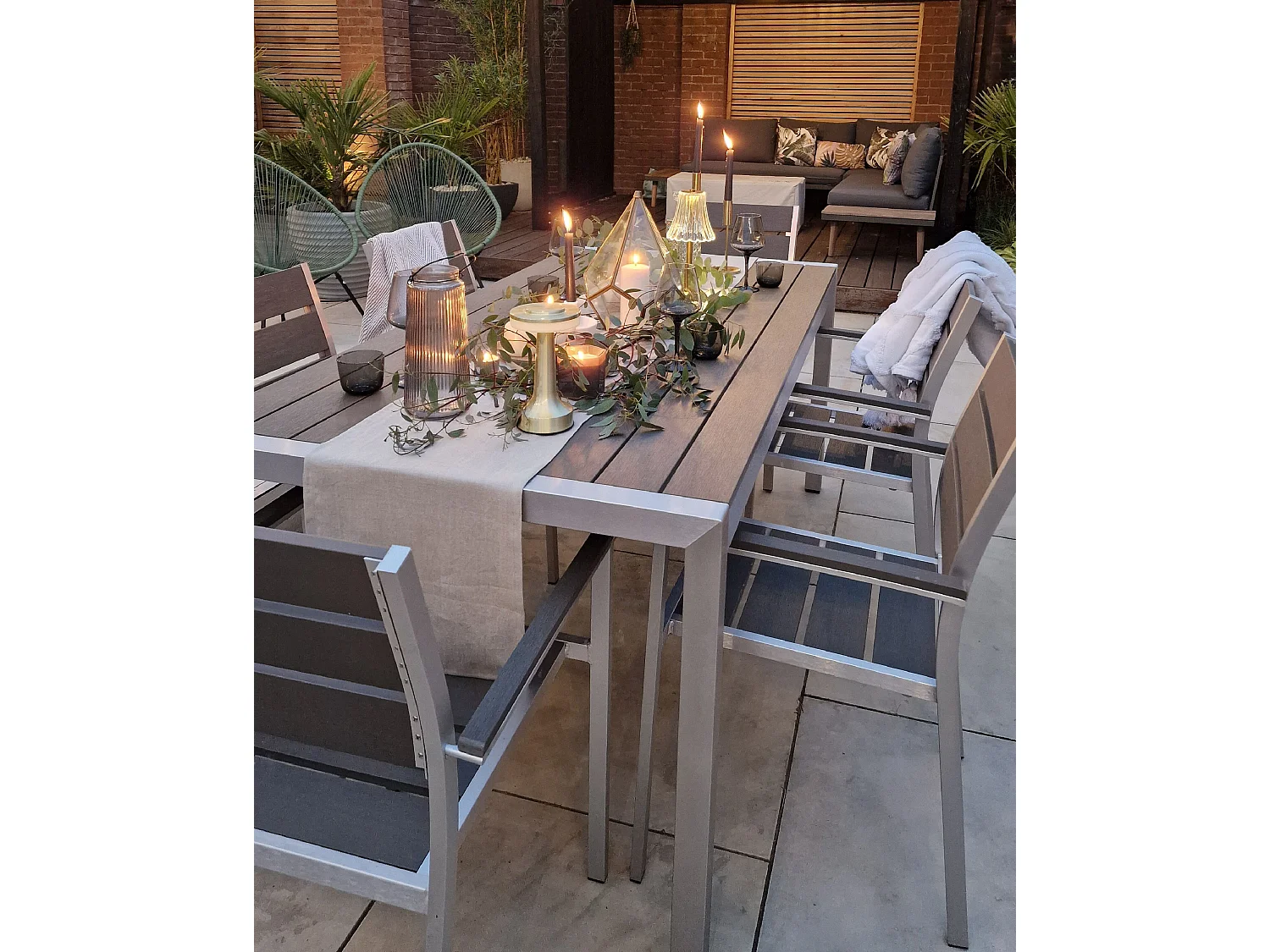 Set di 6 sedie da giardino VERNIO Grigio