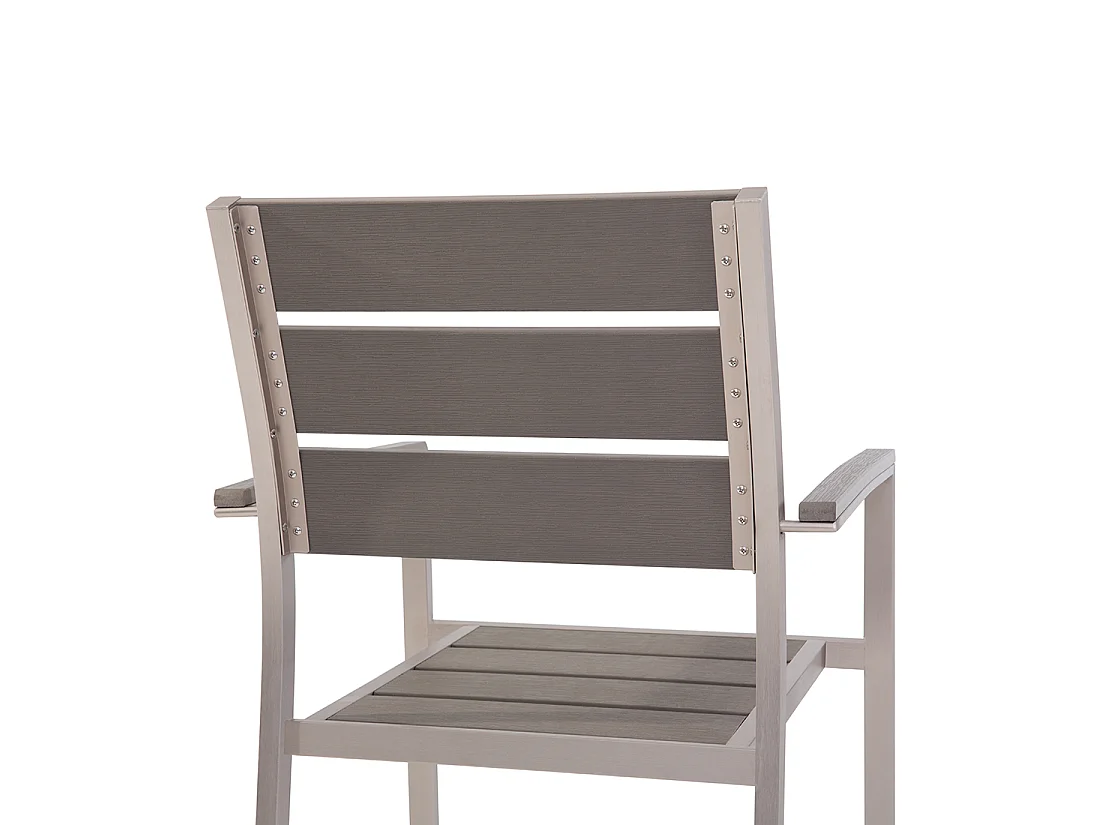 Set of 6 Garden Chairs VERNIO Grey