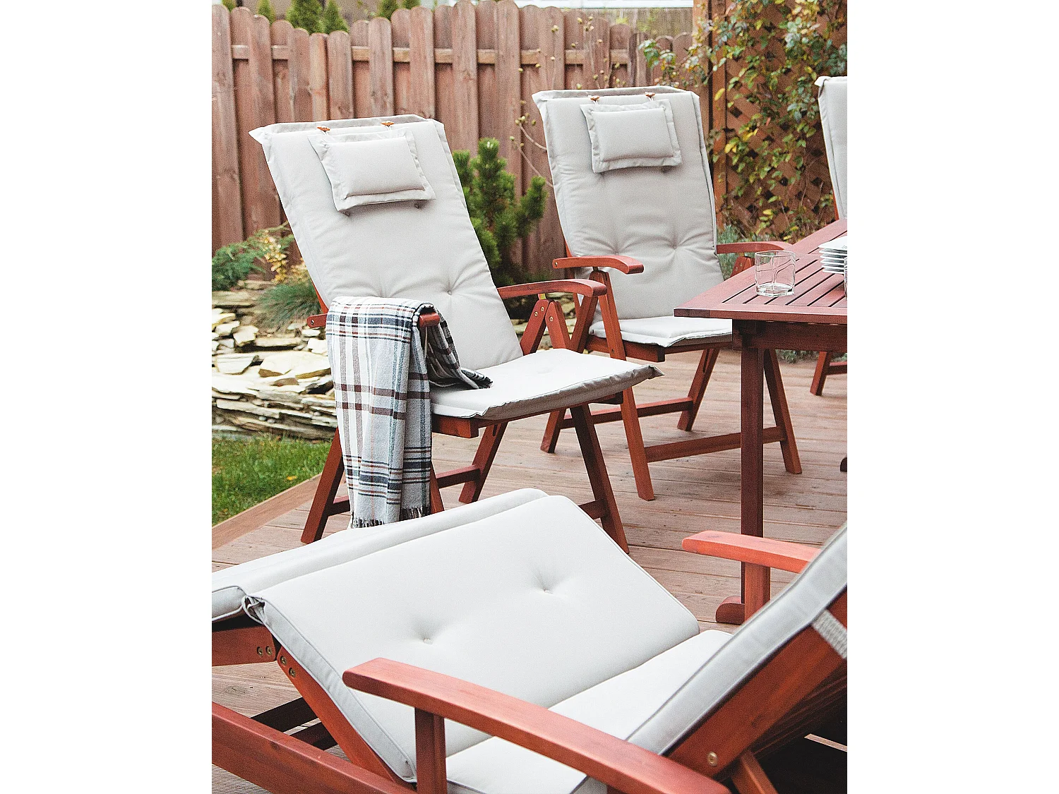 Lot de 6 chaises Bois Taupe TOSCANA