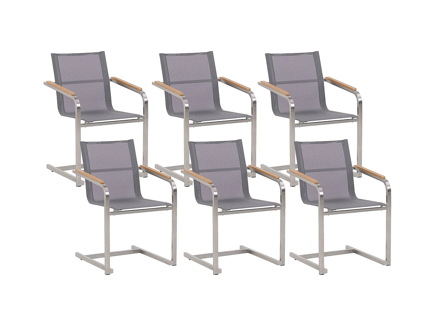 Set di 6 sedie da giardino COSOLETO Acciaio inox Grigio