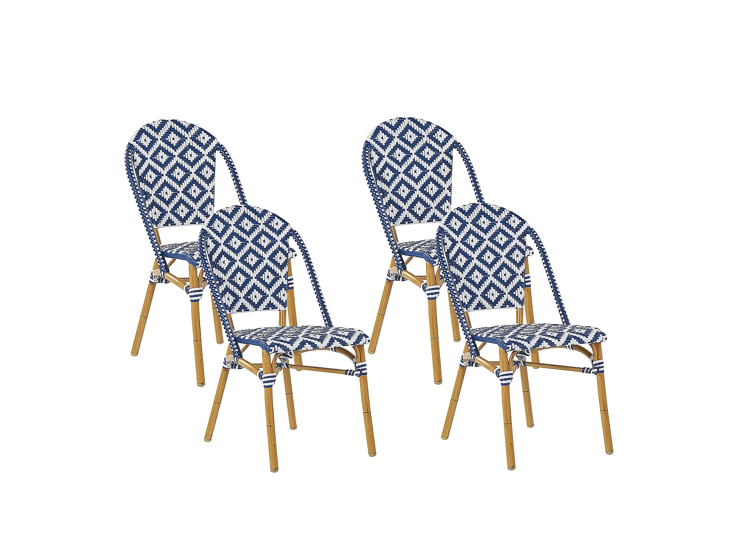 Lot de 4 chaises de jardin RIFREDDO Bleu