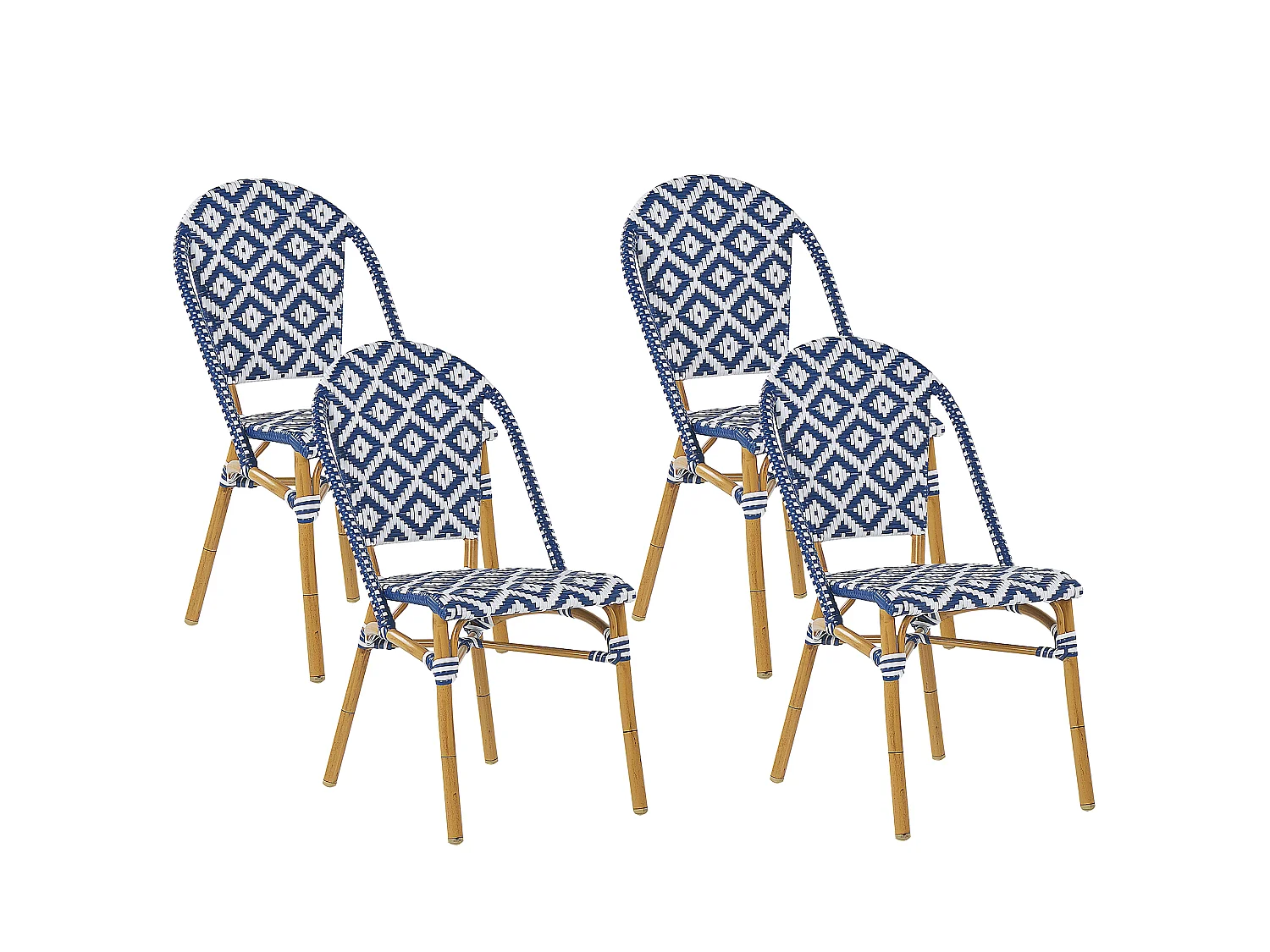 Set van 4 tuinstoelen RIFREDDO Blauw
