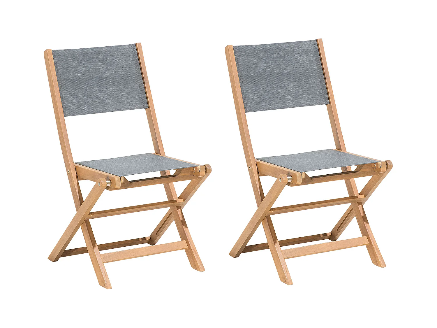 Set di 2 sedie da giardino CESANA Legno d'acacia Marrone chiaro