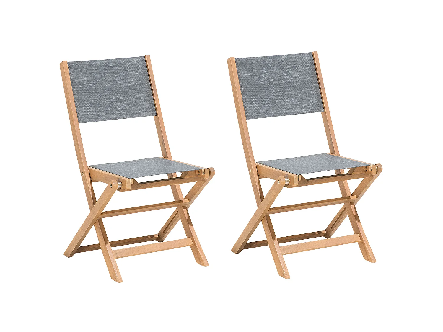 Set of 2 Garden Chairs CESANA Acacia Wood Light Brown