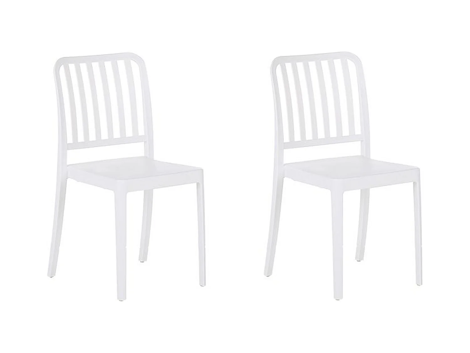 Lot de 2 chaises de jardin SERSALE Matière synthétique Blanc
