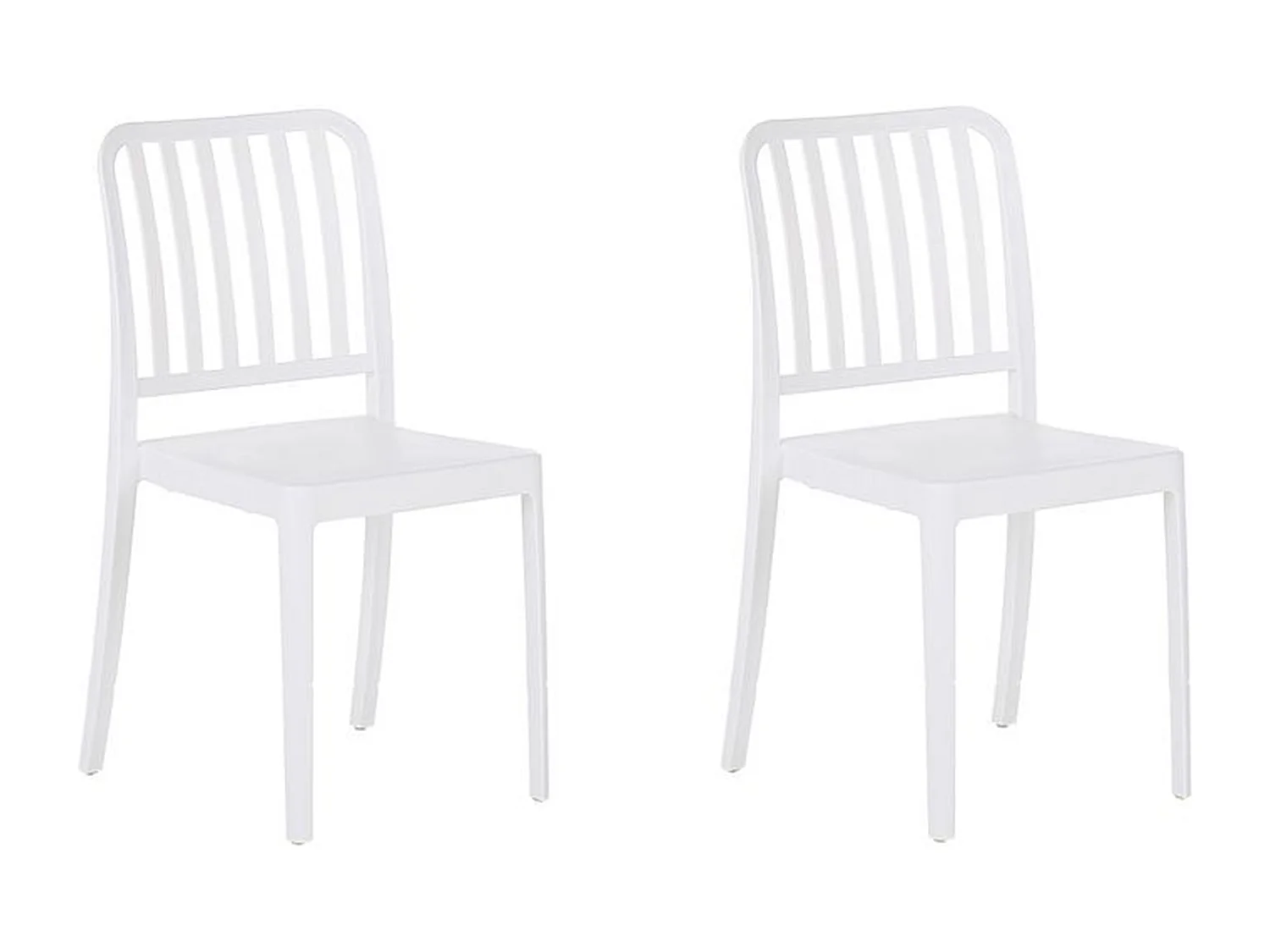 Lot de 2 chaises de jardin SERSALE Matière synthétique Blanc