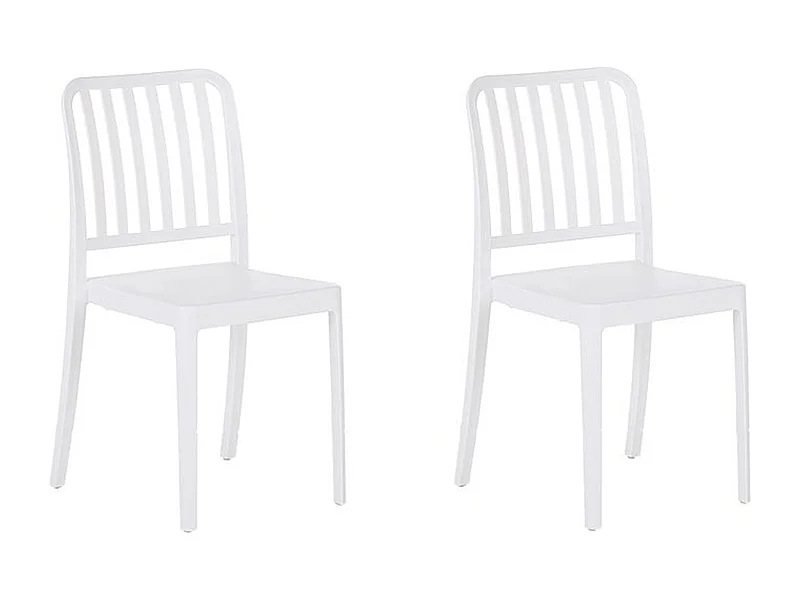 Lot de 2 chaises de jardin SERSALE Matière synthétique Blanc