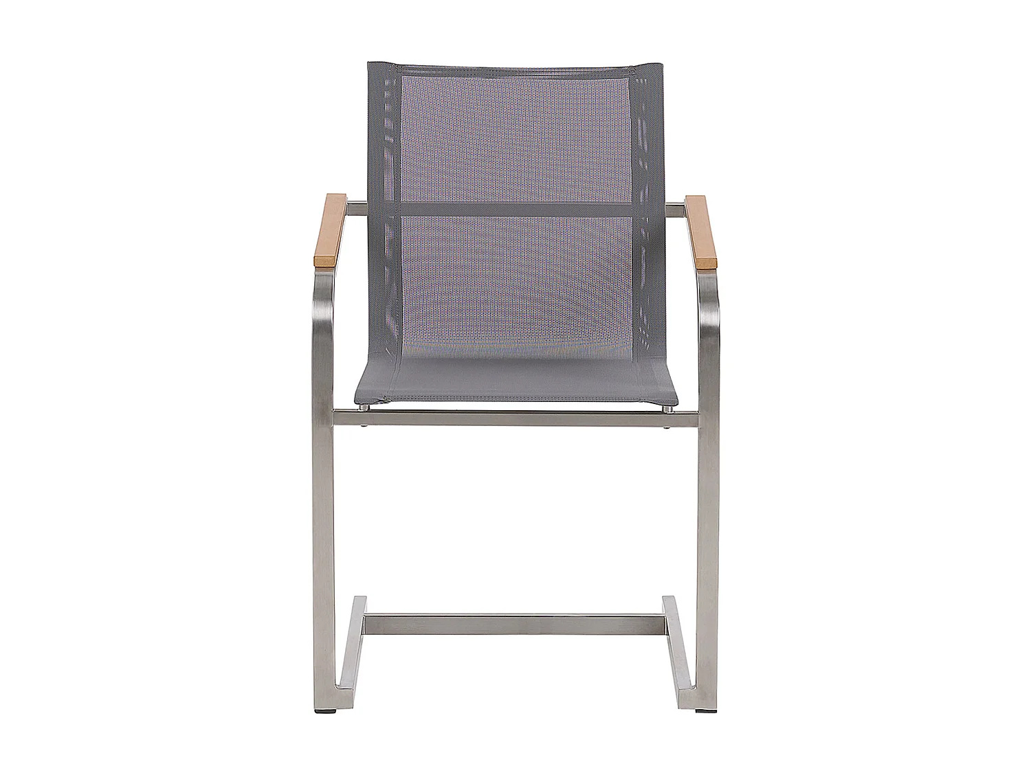 Lot de 4 chaises de jardin COSOLETO Acier inox Gris
