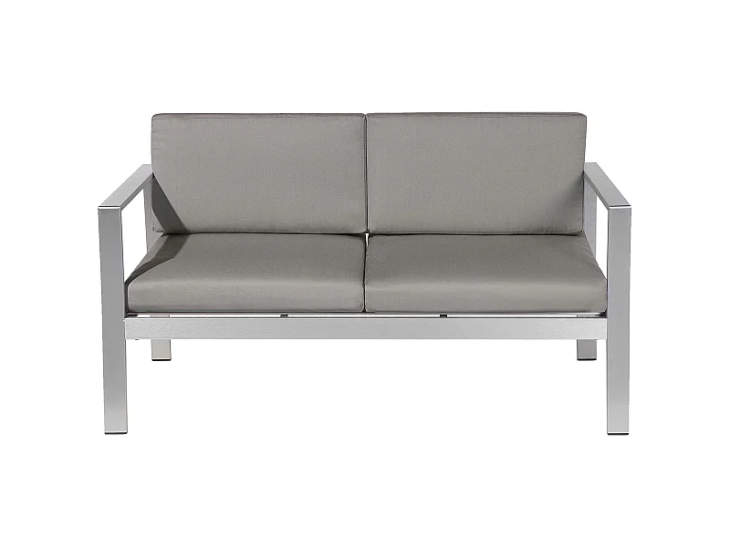 Canapé de jardin 2 places SALERNO Métal Gris foncé