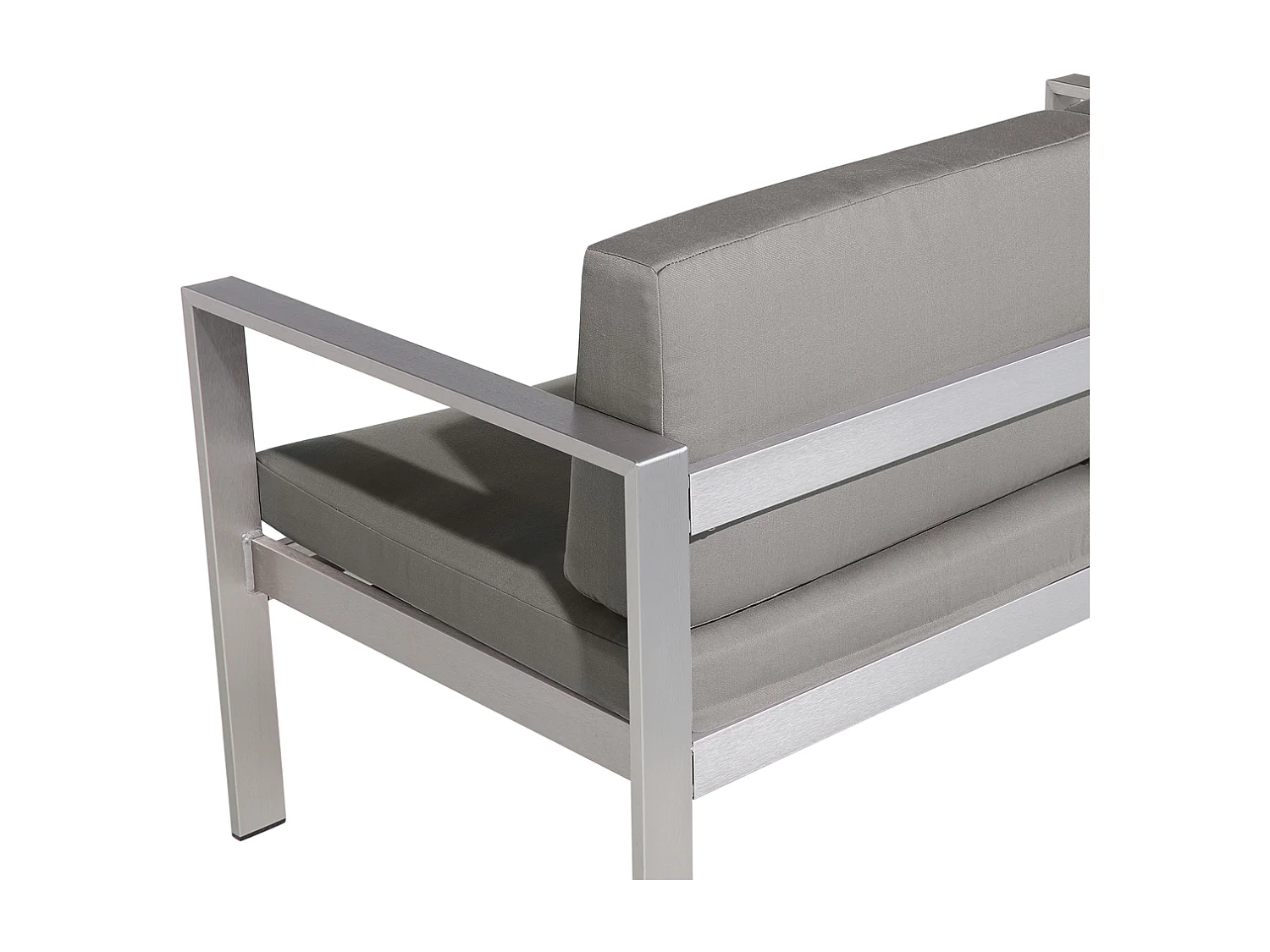 Sofa ogrodowa dla 2 osób SALERNO Metal Ciemnoszary