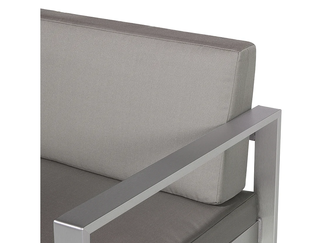 Sofa ogrodowa dla 2 osób SALERNO Metal Ciemnoszary