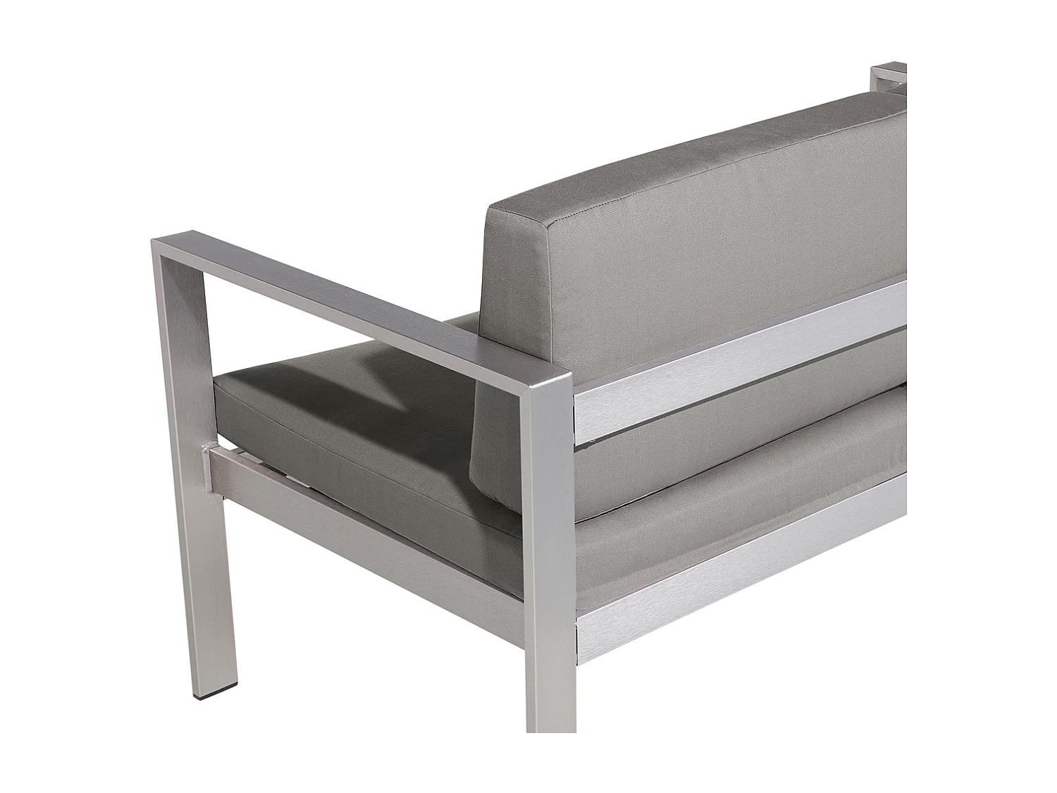 Sofa ogrodowa dla 2 osób SALERNO Metal Ciemnoszary