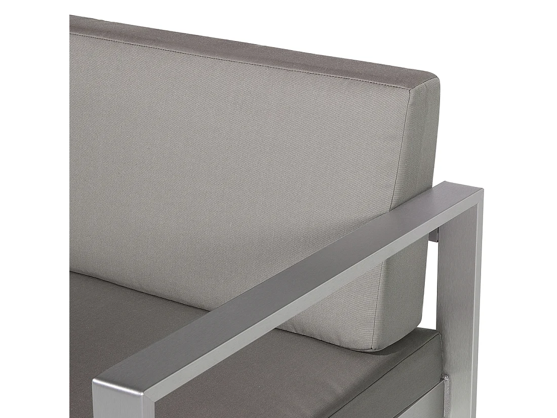 Sofa ogrodowa dla 2 osób SALERNO Metal Ciemnoszary