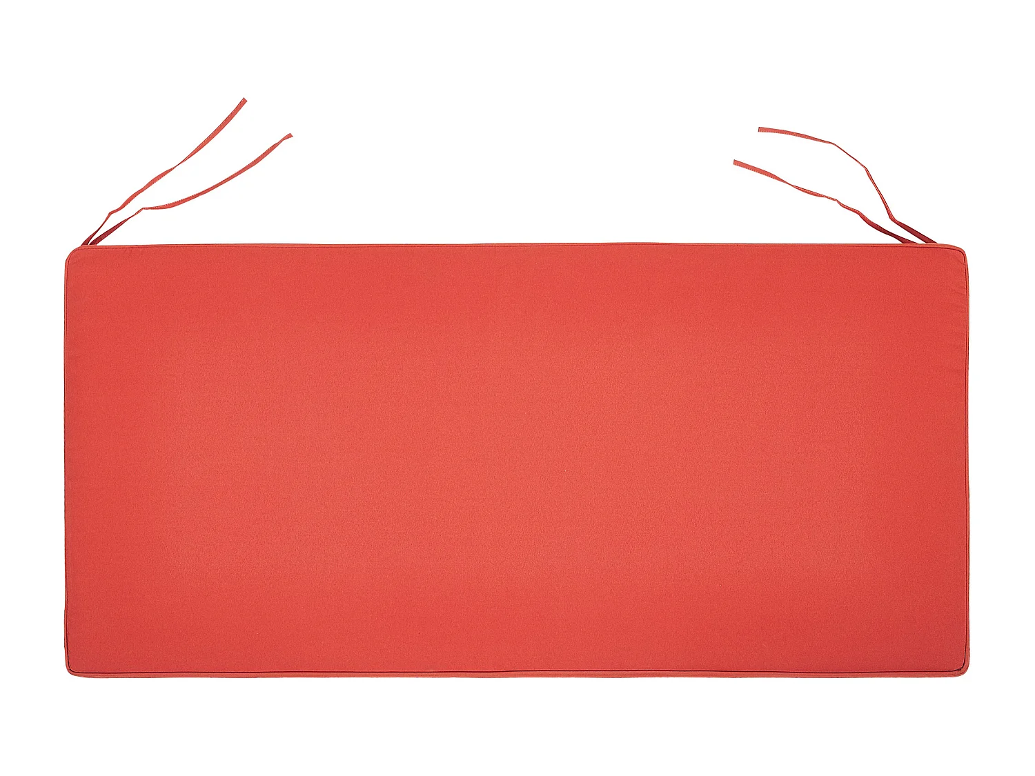 Banc avec coussin d'assise VIVARA 120 cm Bois d'acacia certifié Rouge foncé