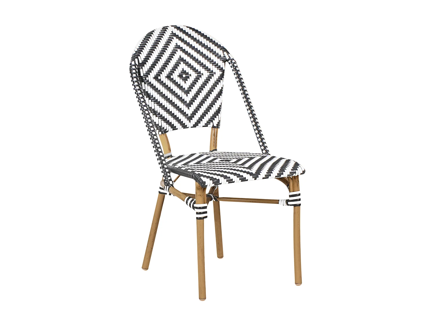 Lot de 4 chaises RIFREDDO Noir/blanc