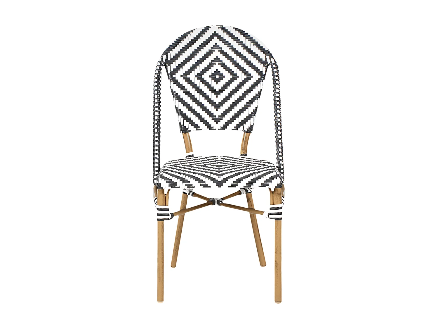 Lot de 4 chaises RIFREDDO Noir/blanc