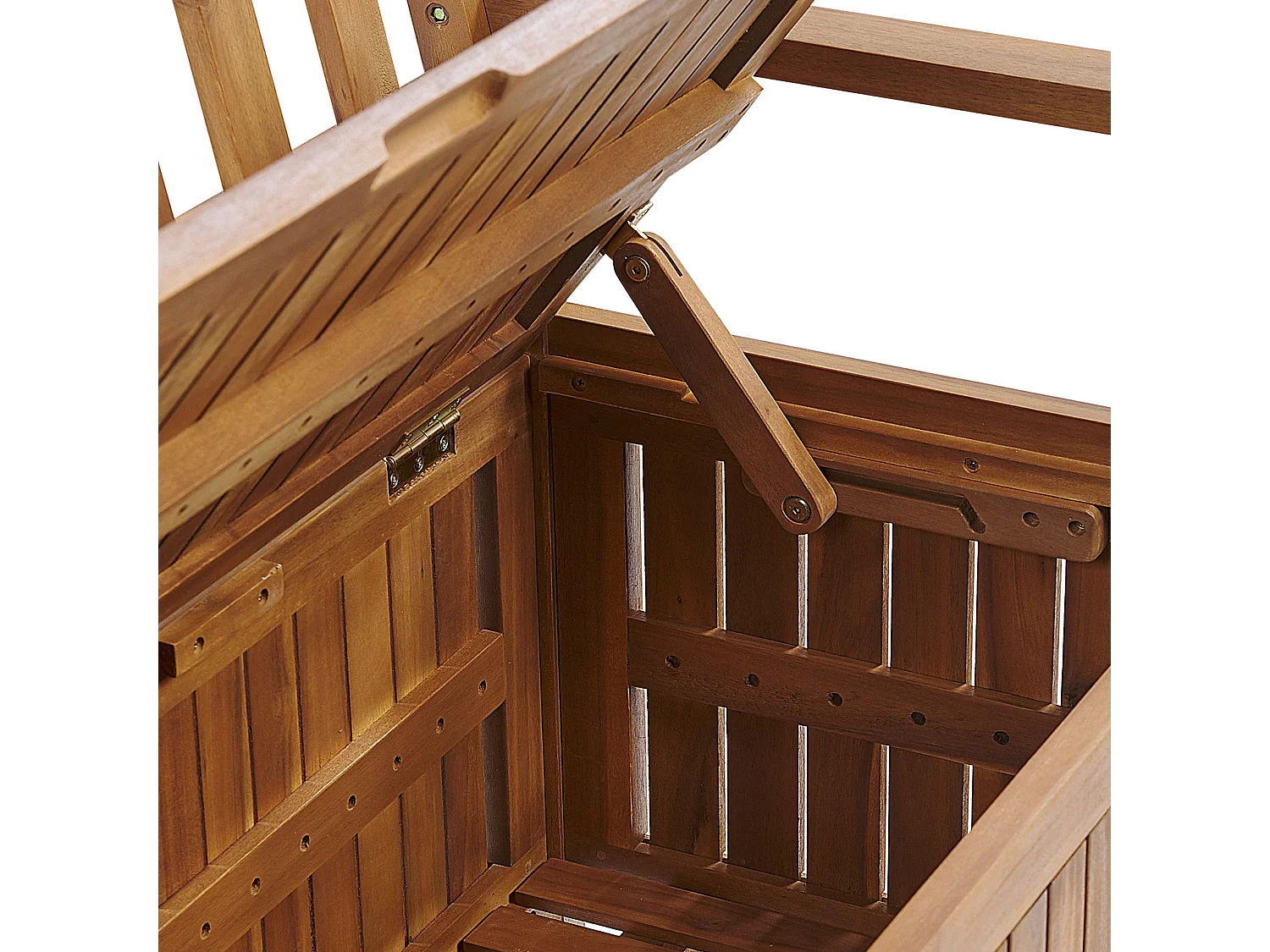Banc de jardin SOVANA 120 cm avec rangement Acacia Marron