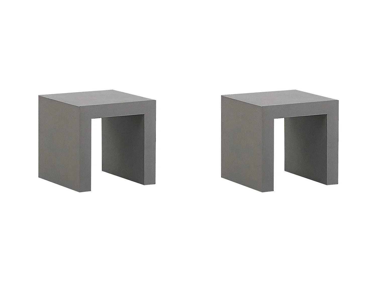 Lot de 2 chaises de jardin TARANTO Béton Gris
