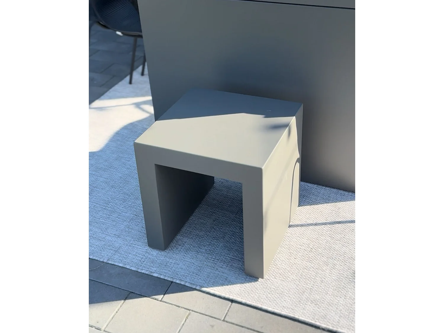 Lot de 2 chaises de jardin TARANTO Béton Gris