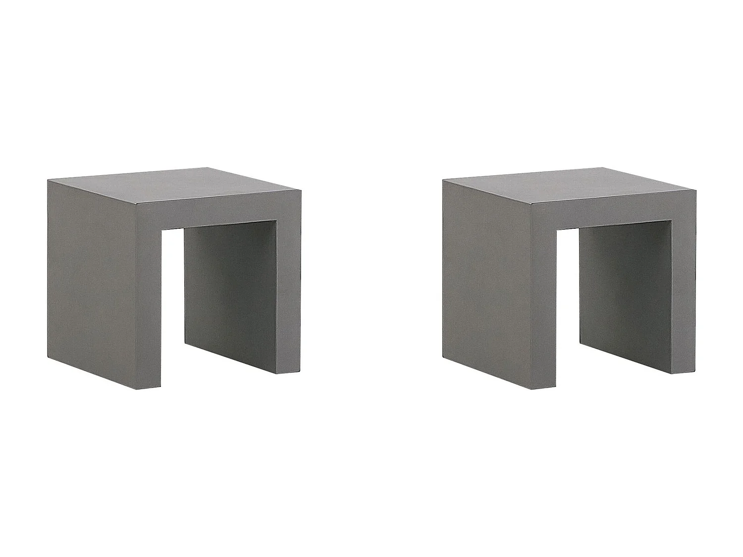 Lot de 2 chaises de jardin TARANTO Béton Gris