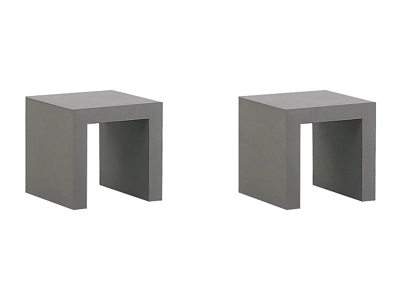 Lot de 2 chaises de jardin TARANTO Béton Gris