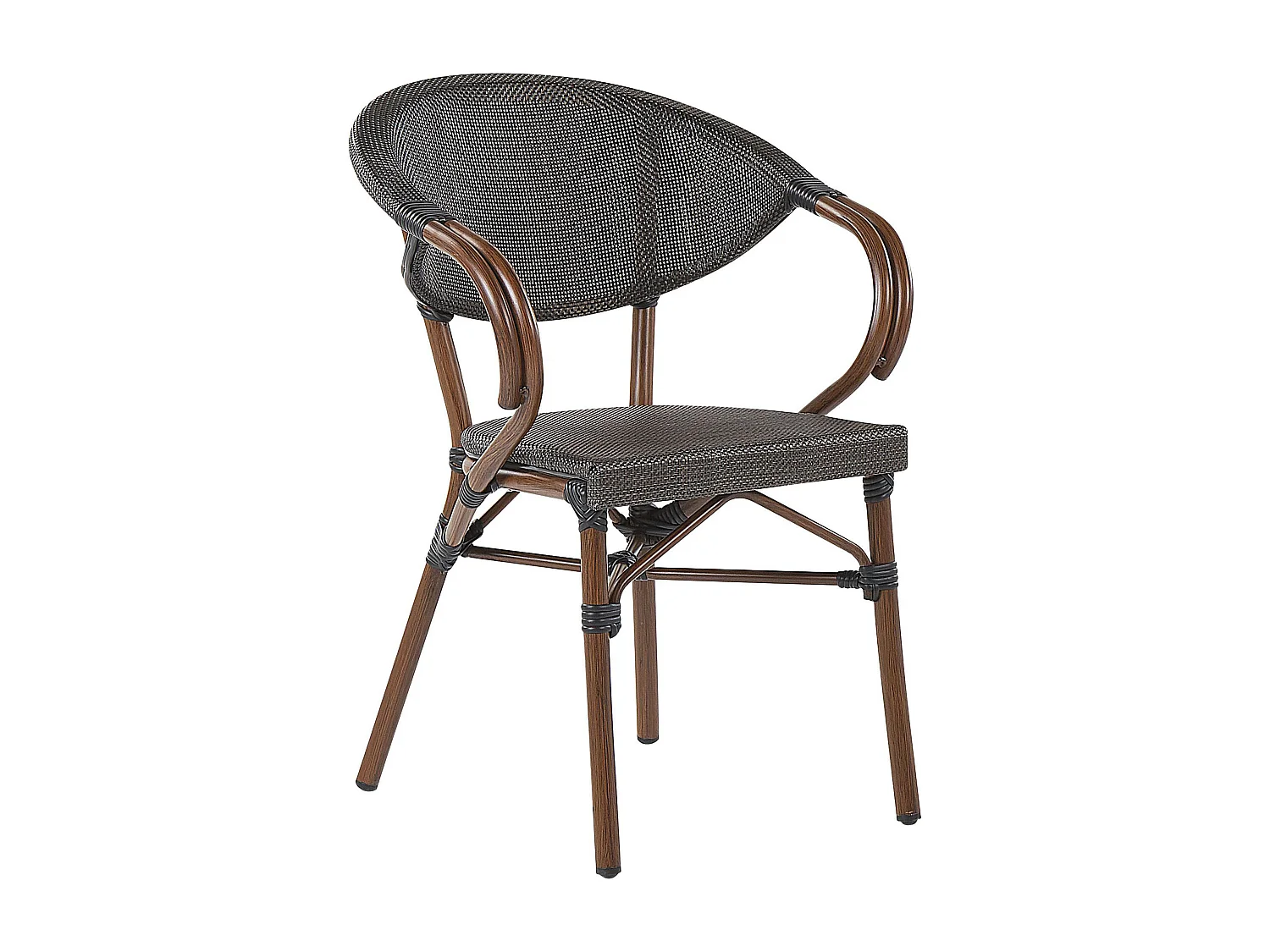 Lot de 4 chaises de jardin CASPRI Métal Gris