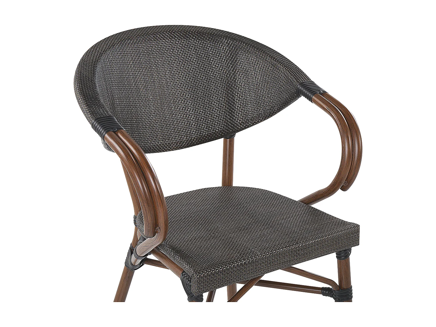 Lot de 4 chaises de jardin CASPRI Métal Gris