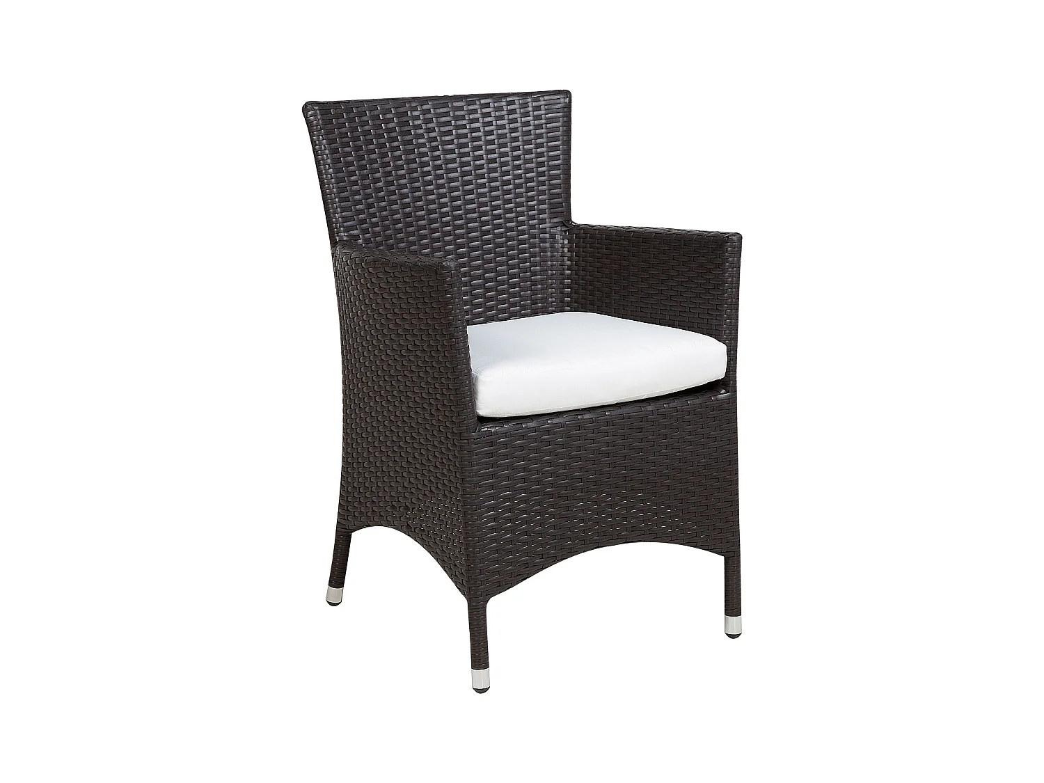 Set van 2 stoelen met zitkussen ITALY Donkerbruin