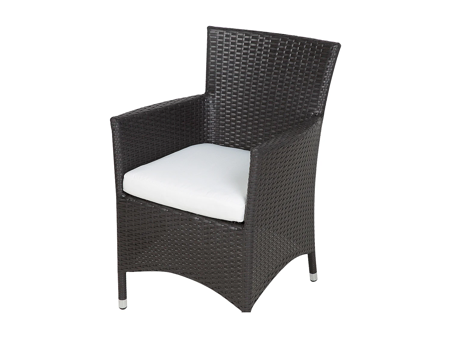 Lot de 2 chaises de jardin avec coussins ITALY Marron foncé