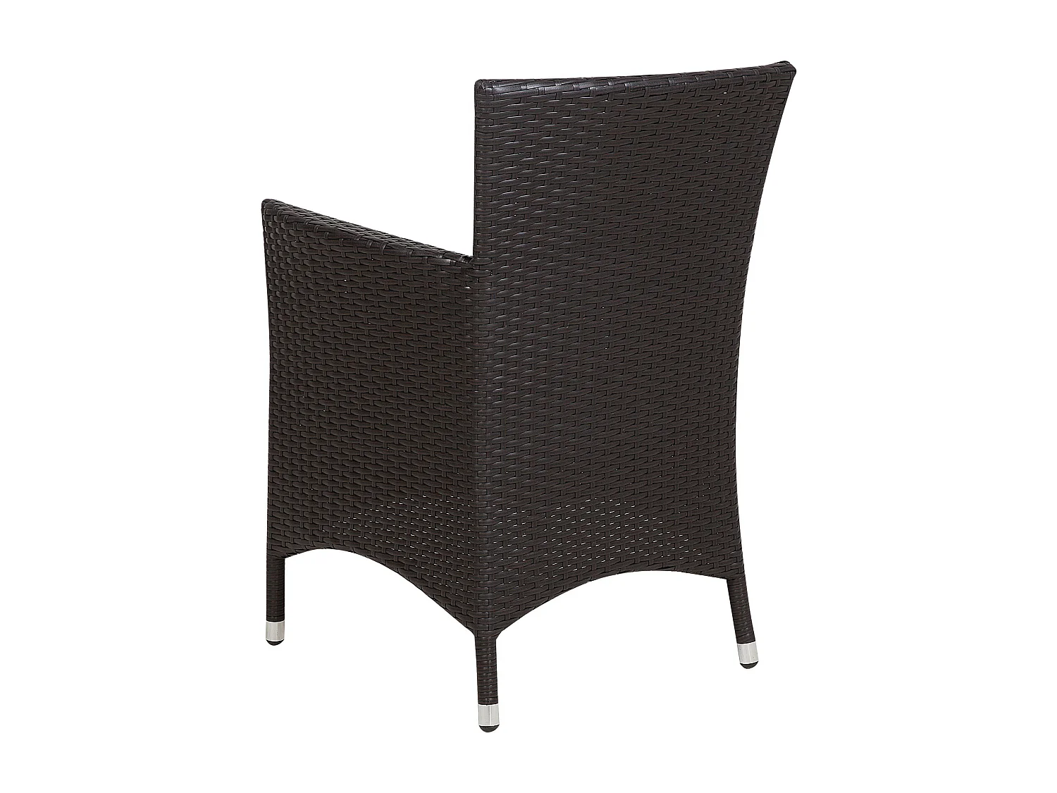 Praktisches Gartenstuhl Set 2er Set Rattan dunkelbraun Auflage weiß Italy