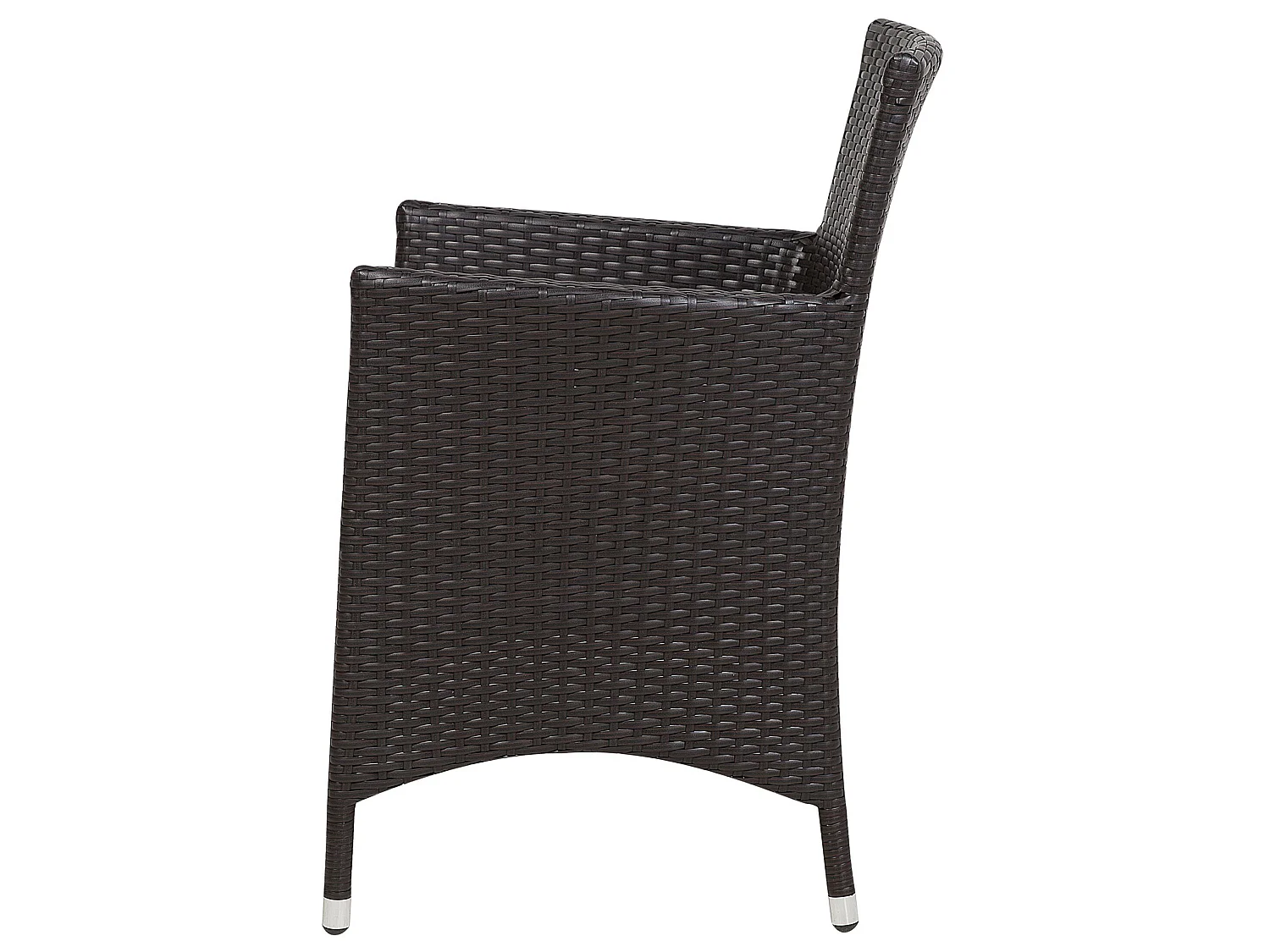 Lot de 2 chaises de jardin avec coussins ITALY Marron foncé