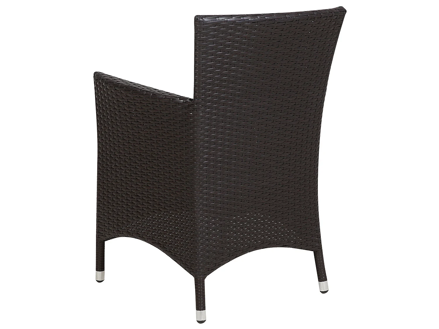 Lot de 2 chaises de jardin avec coussins ITALY Marron foncé