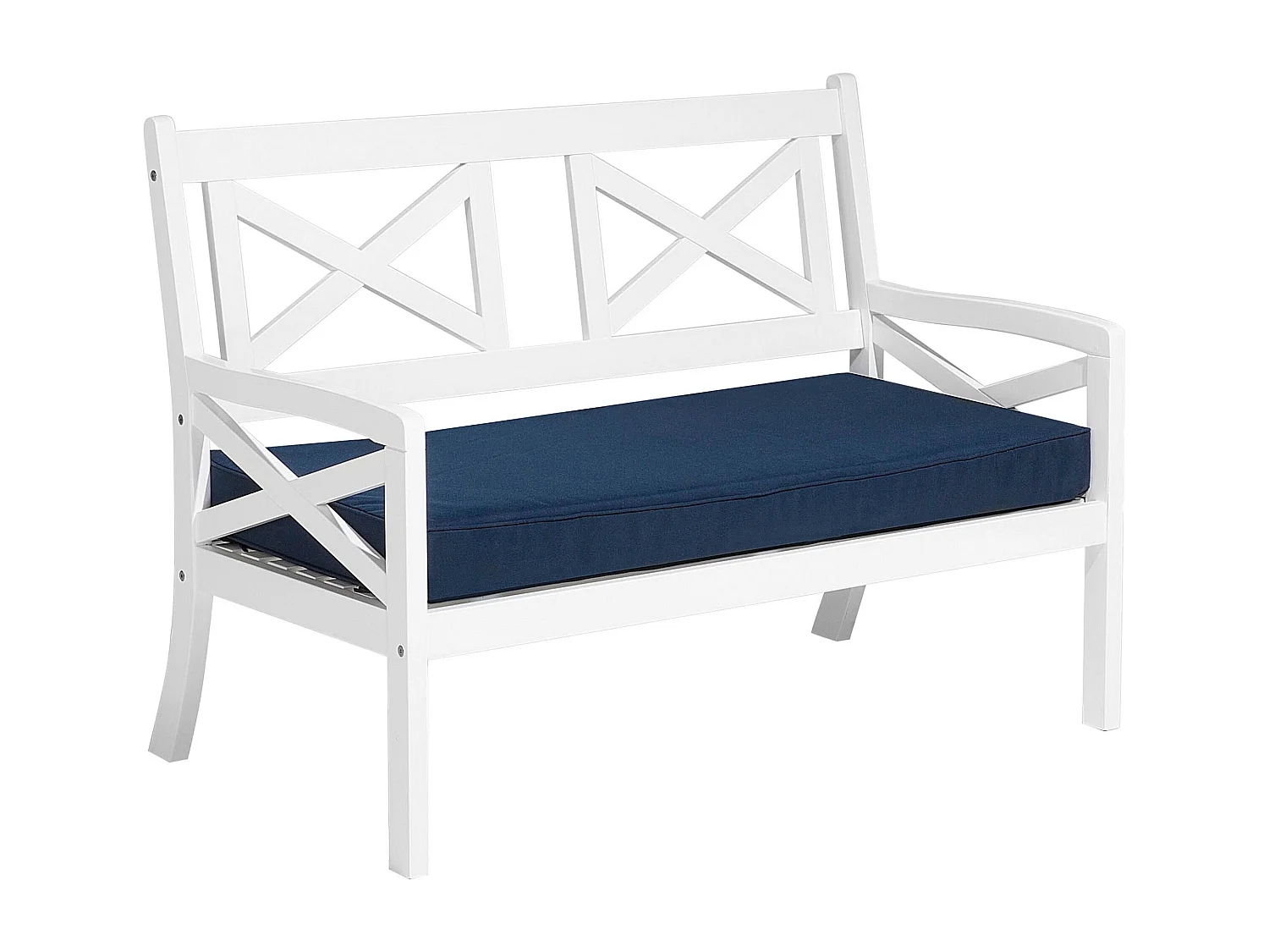 Tuinbank met zitkussen BALTIC 121 cm Acaciahout Wit