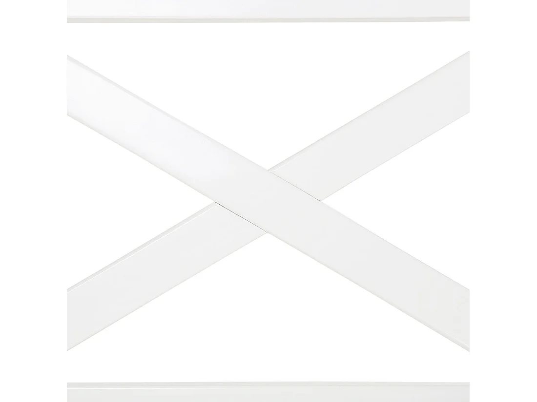 Bancos de jardim com almofadas BALTIC 121 cm Madeira de acácia Branco