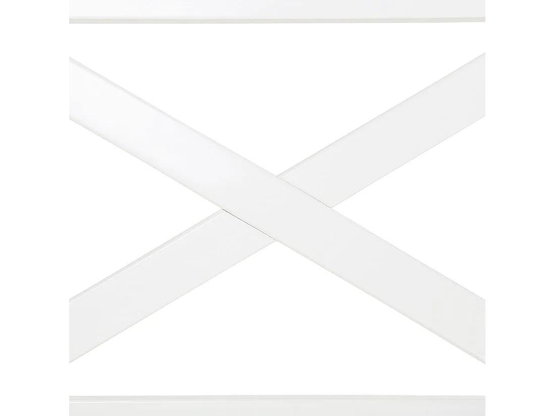 Banc avec coussin d'assise BALTIC 121 cm Acacia Blanc