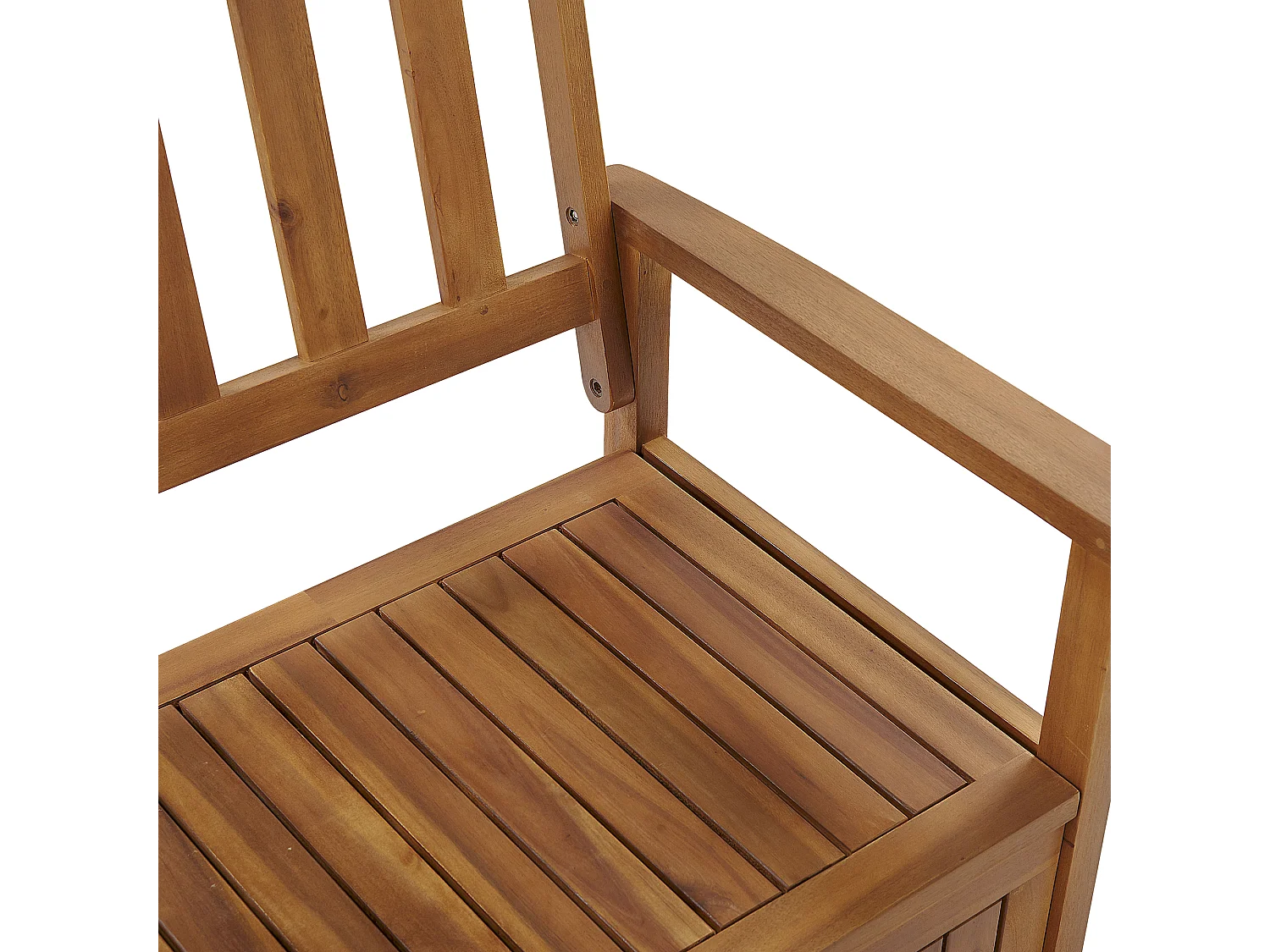 Banc avec coussin d'assise SOVANA 120 cm avec rangement Acacia Rouge