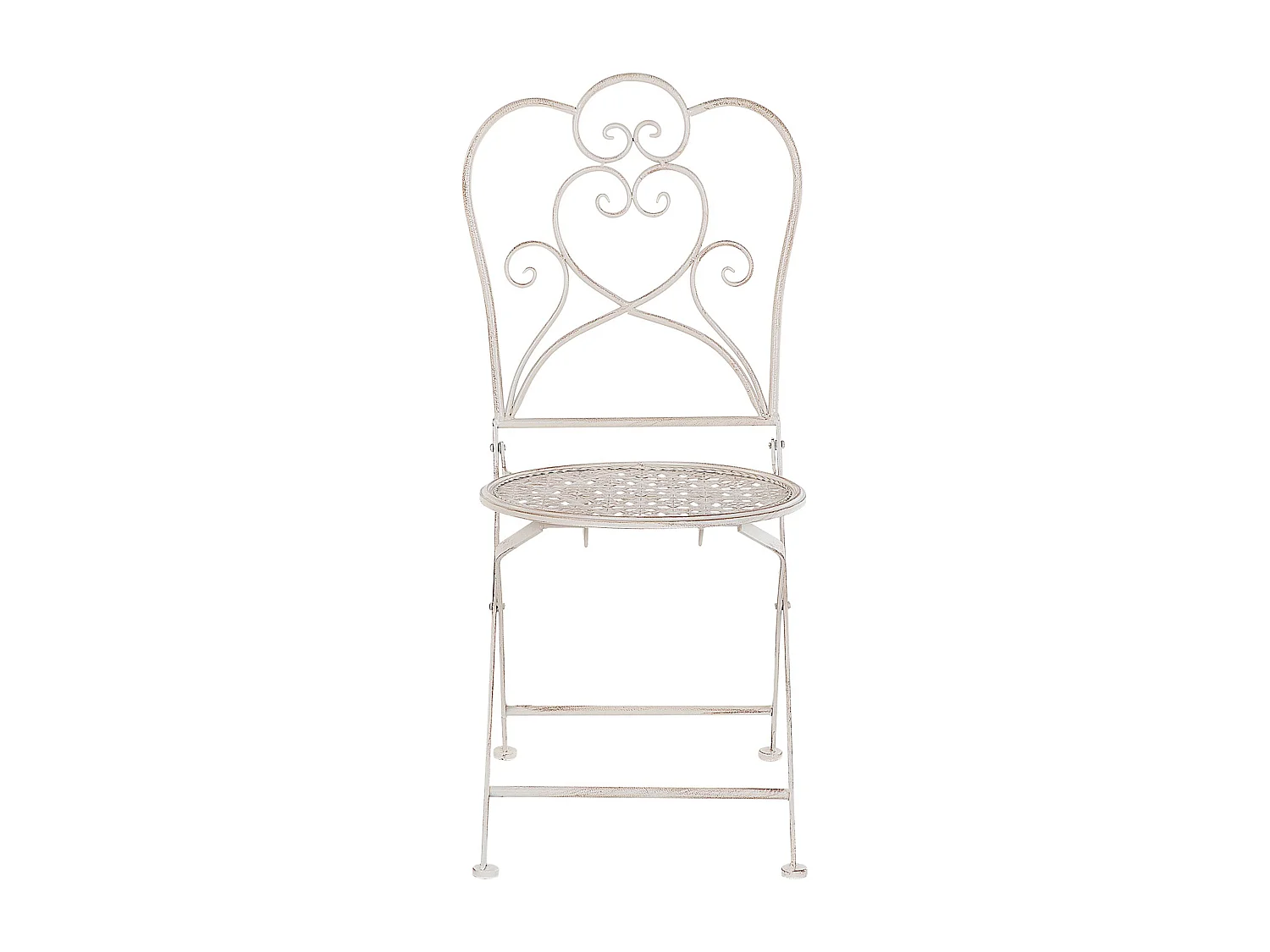 Stilvolles Gartenstuhl Set 2er Set Metall beige klappbar Trieste