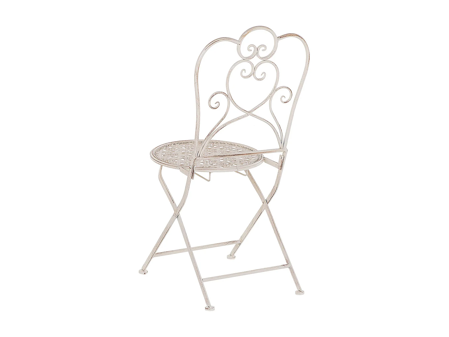 Lot de 2 chaises de jardin TRIESTE Pliant Métal Beige clair