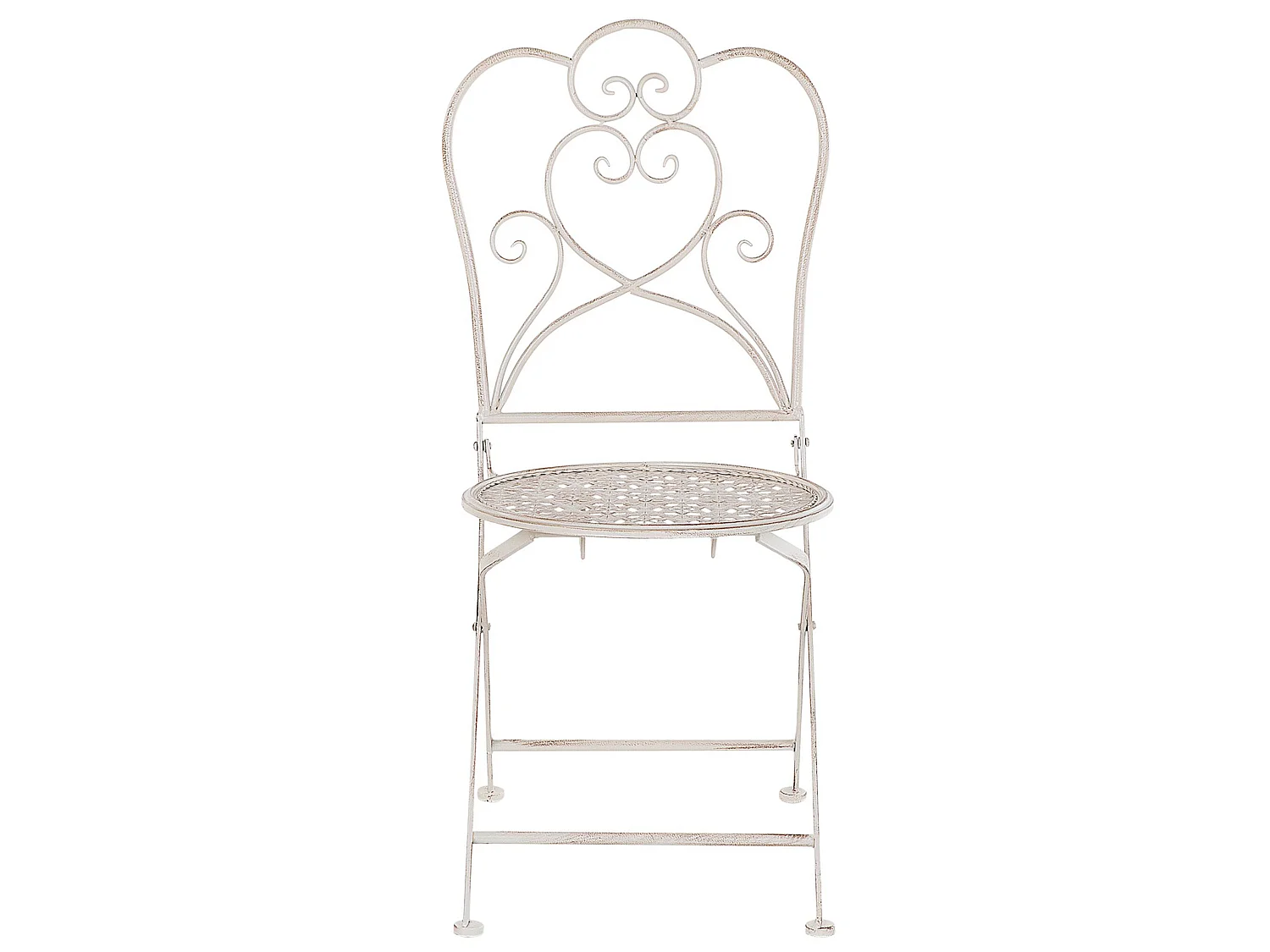 Set van 2 tuinstoelen TRIESTE Inklapbaar Metaal Lichtbeige