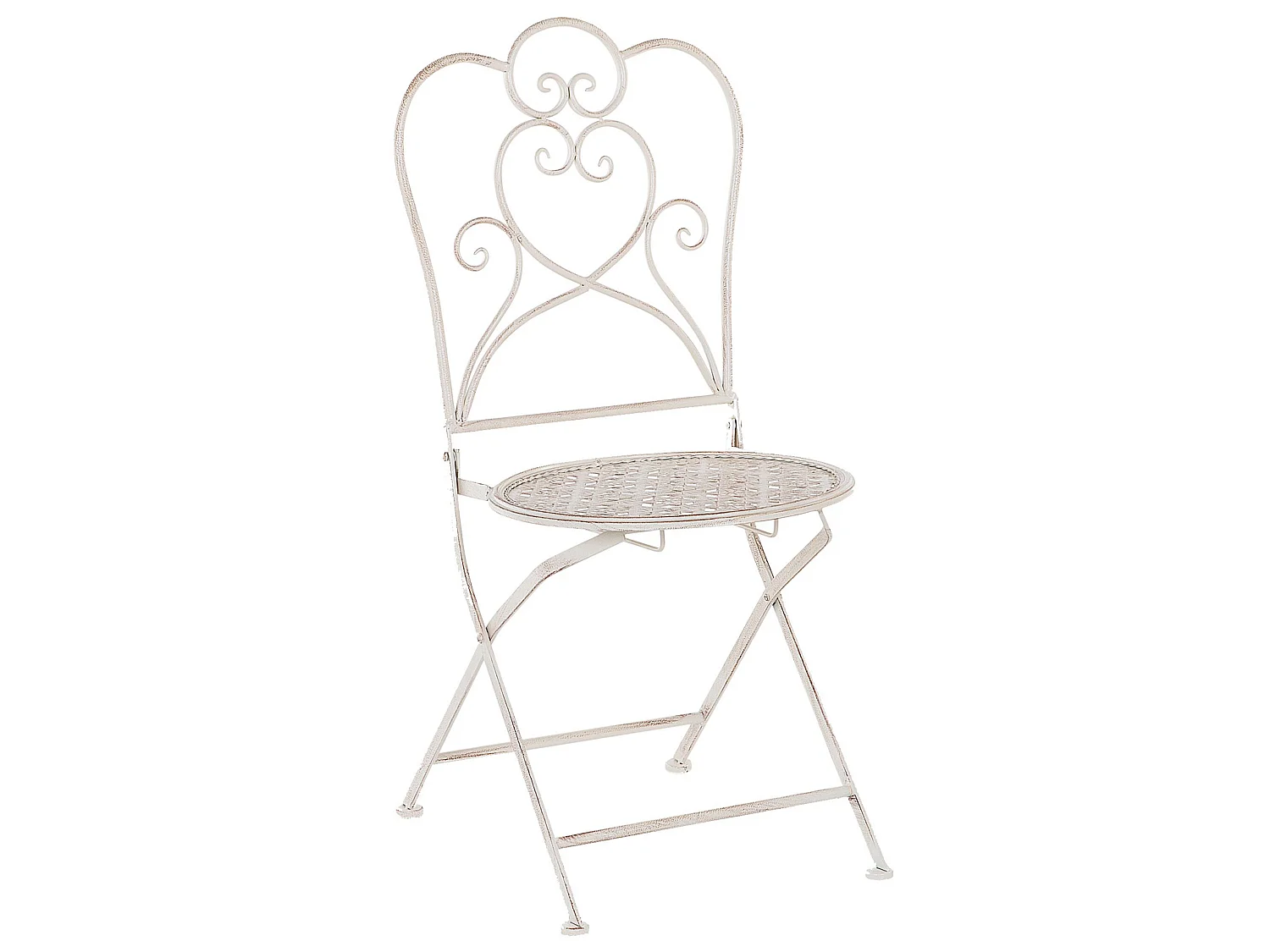 Set van 2 tuinstoelen TRIESTE Inklapbaar Metaal Lichtbeige