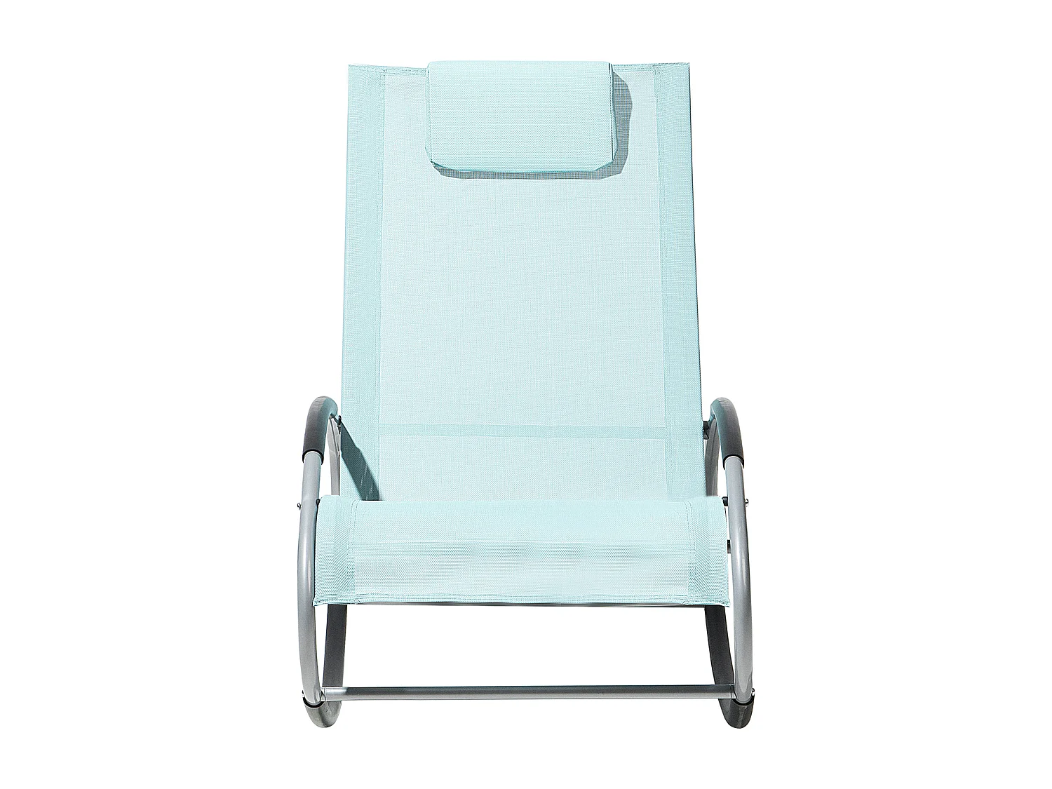 Leżak ogrodowy bujany CAMPO Metal Błękitny