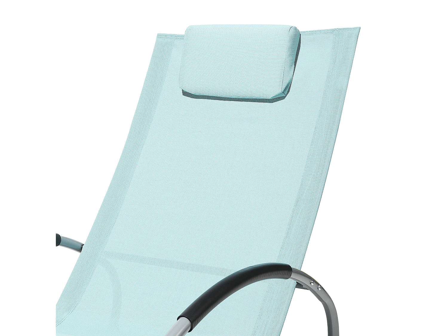 Leżak ogrodowy bujany CAMPO Metal Błękitny